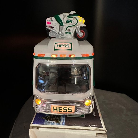 Hess Recreation Van Dune Buggy Motorcycle Lights 1998 Loading Ramp Friction Moto - Picture 7 of 10